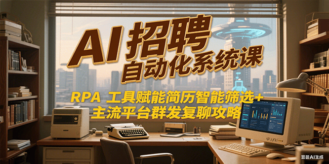 AI招聘自动化系统课，RPA工具赋能简历智能筛选+主流平台群发复聊全攻略-KAI的视界