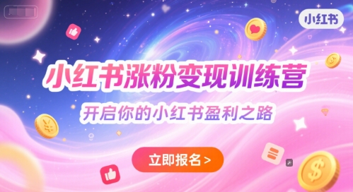 小红书涨粉变现训练营，开启你的小红书盈利之路-KAI的视界