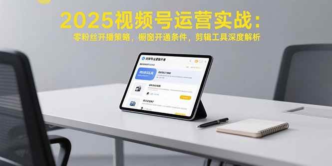 （15505期）2025视频号运营实战：零粉丝开播策略，橱窗开通条件，剪辑工具深度解析-KAI的视界