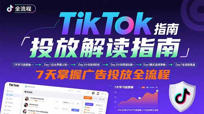 （15753期）TikTok投放解读指南：后台操作/计划建立/模式选择，7天掌握广告投放全流程-KAI的视界