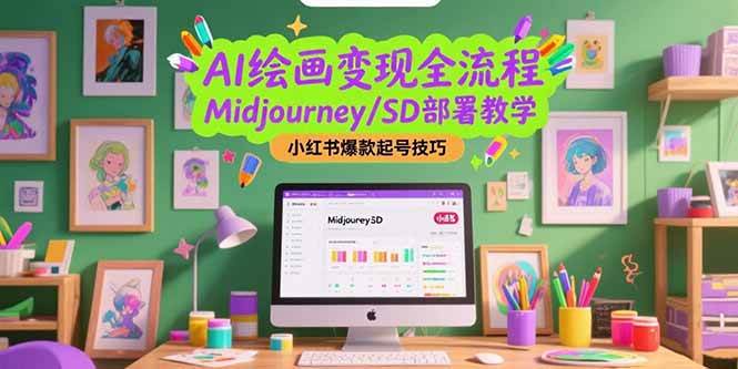 （15324期）AI绘画变现全流程，Midjourney/SD部署教学，小红书爆款起号技巧-KAI的视界