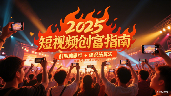 2025短视频创富指南，前后端思维 + 系统算法，教你月入过万变现路径-KAI的视界