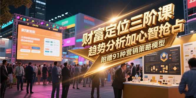 （15219期）财富定位三阶课，趋势分析加心智抢占，附赠91种营销策略模型-KAI的视界