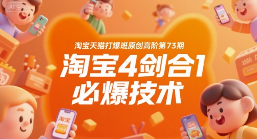 淘宝天猫打爆班原创高阶第73期，淘宝4剑合1必爆技术-KAI的视界