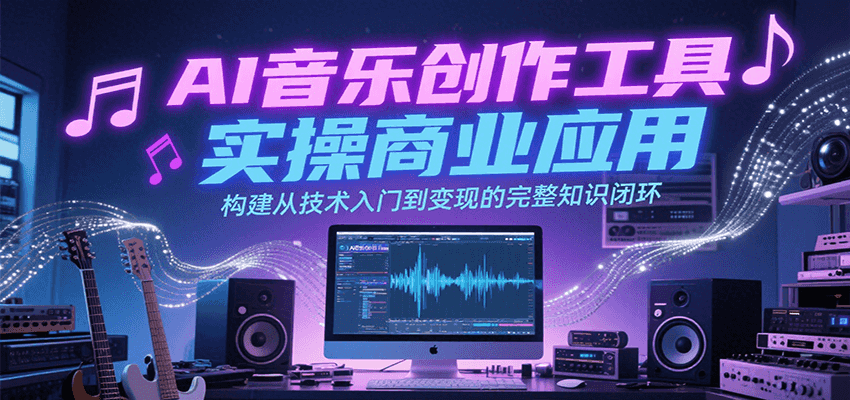 AI音乐创作工具实操商业应用，构建从技术入门到变现的完整知识闭环-KAI的视界
