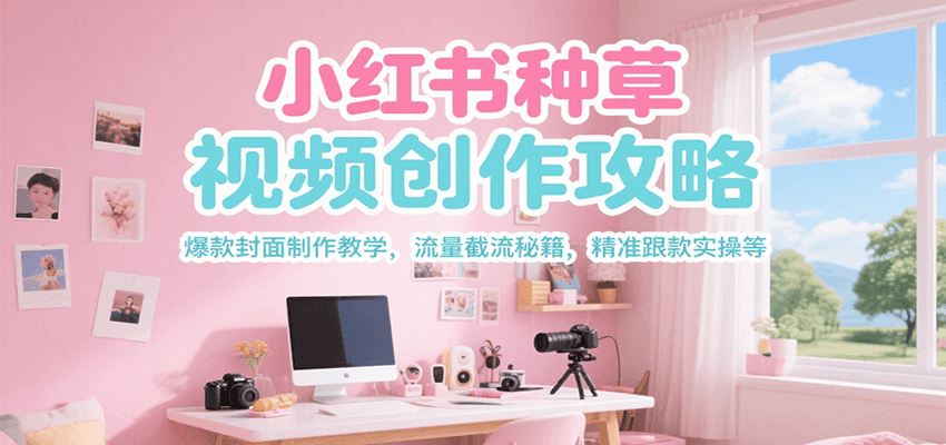 小红书种草视频创作攻略，爆款封面制作教学 ，流量截流秘籍 ，精准跟款实操等-KAI的视界