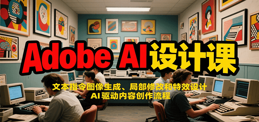 Adobe AI设计课：文本指令图像生成、局部修改和特效设计，AI驱动内容创作流程-KAI的视界