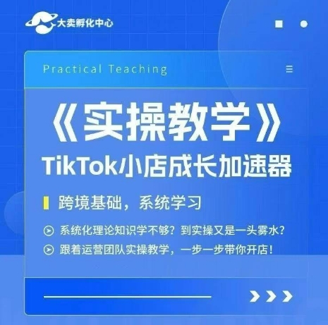 大卖家孵化中心TikTok实操课，TikTok小店成长加速器，跨境基础系统学习，一步一步带你开店-KAI的视界
