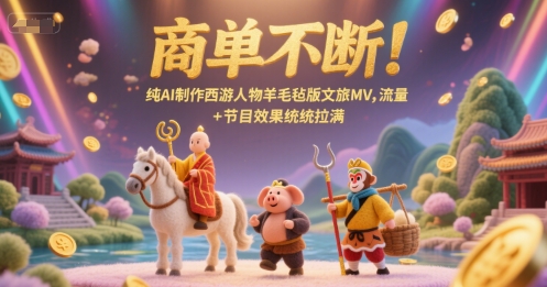 商单不断！纯AI制作西游人物羊毛毡版文旅MV，流量+节目效果统统拉满-KAI的视界