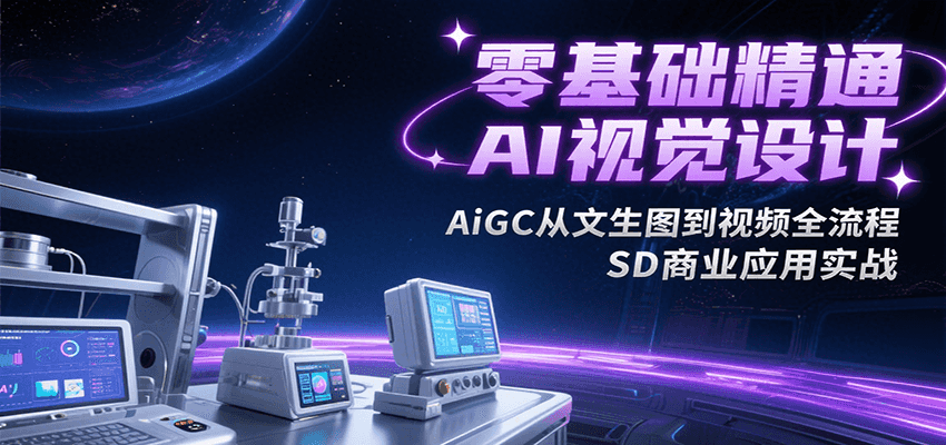 零基础精通AI视觉设计，AiGC从文生图到视频全流程，SD商业应用实战-KAI的视界