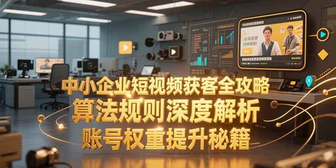 （15326期）中小企业短视频获客全攻略，算法规则深度解析，账号权重提升秘籍-KAI的视界