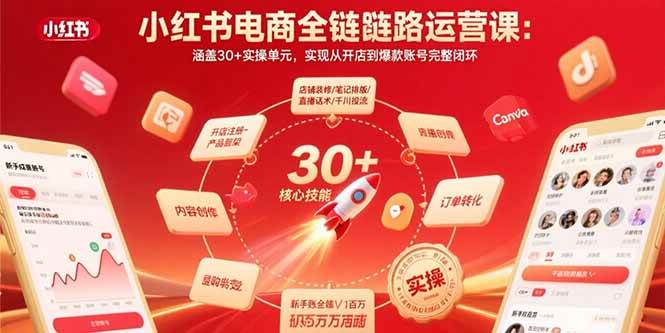 （15751期）小红书电商全链路运营课：涵盖30+实操单元，实现从开店到爆款账号完整闭环-KAI的视界