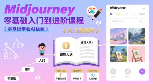 midjourney零基础入门到进阶课程，零基础学会AI绘画-KAI的视界
