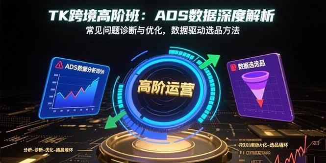 （15809期）TK跨境高阶班：ADS数据深度解析，常见问题诊断与优化，数据驱动选品方法-KAI的视界