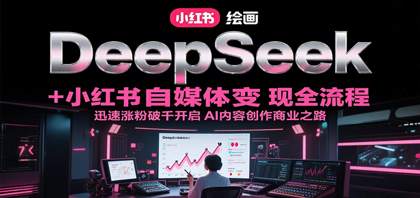 DeepSeek绘画+小红书自媒体变现全流程，迅速涨粉破千开启AI内容创作商业之路-KAI的视界