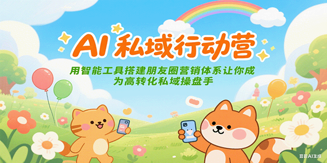 AI私域行动营：用智能工具搭建朋友圈营销体系让你成为高转化私域操盘手-KAI的视界
