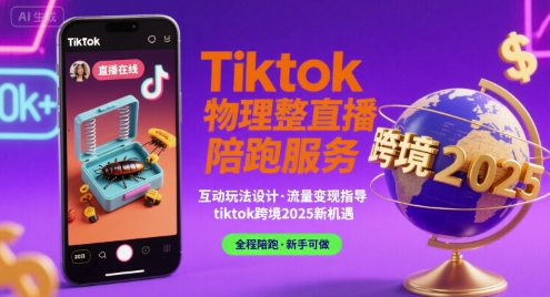 Tiktok物理整蛊直播陪跑服务-tiktok跨境2025-KAI的视界