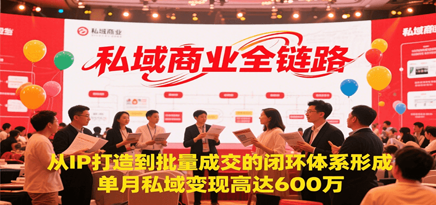 私域商业全链路，从IP打造到批量成交的闭环体系形成，单月私域变现600万-KAI的视界